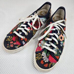 Keds rifle Paper Co Wild Rose Sneakers Tennis Shoes Lace Up Womens Size 8